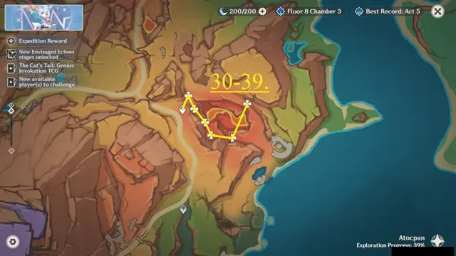 East Atocpan Skysplit Gembloom Farming Route Map