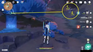 Fallingstar Fields Skysplit Gembloom Farming Route: #How to reach Node #4 and #5 from the Teleport