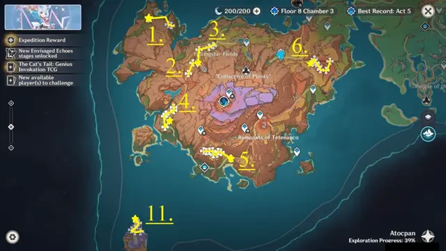 Skysplit Gembloom Farming Routes in Natlan