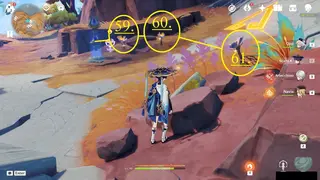 Flame Melding Ritual Grounds Skysplit Gembloom Farming Route: #How to reach Nodes #59, #60, and #61 from the Teleport