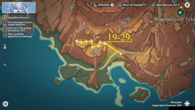 Remnants of Tetenanco Skysplit Gembloom Farming Route Map