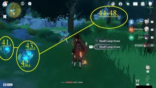 Starsnatch Cliff Small Lamp Grass Farming Route: #Nodes #41, #42, #43, #44, #45, #46, #47, and #48