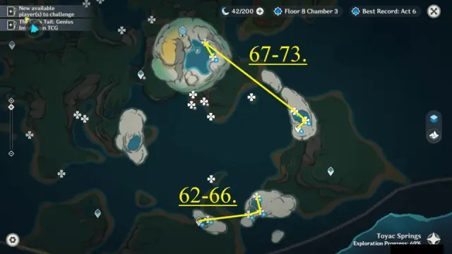 The Upper Sanctum Sprayfeather Gill Farming Route Map