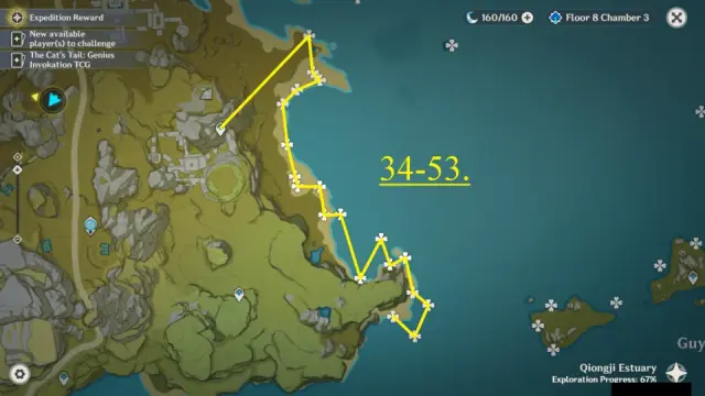 Sea of Clouds Starconch Farming Route Map