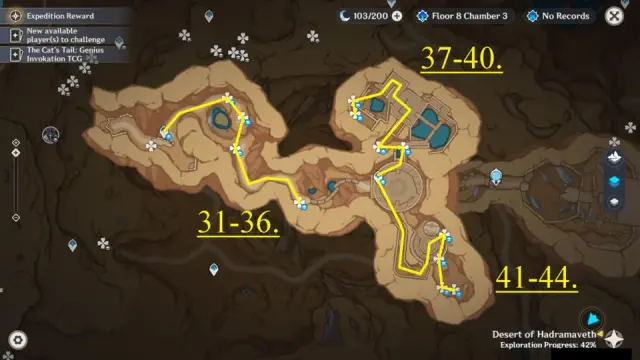 Hangeh Afrasiyab Upper Level Trishiraite Farming Route Map