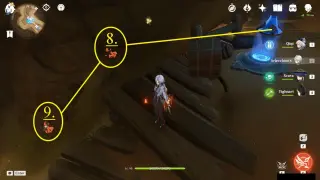 Madinat al Nuhas Upper Level Trishiraite Farming Route: #How to reach Node #8 and #9 from the Teleport