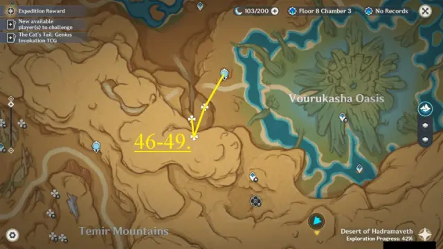 Vourukasha Oasis Trishiraite Farming Route Map