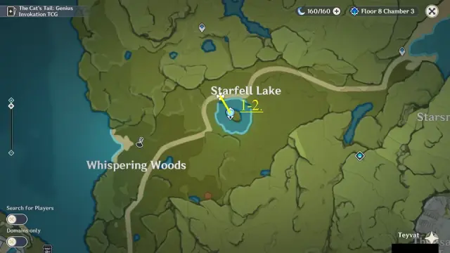 Starfell Lake Windwheel Aster Farming Route Map