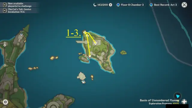 Isle of Tozoz Withering Purpurbloom Farming Route Map