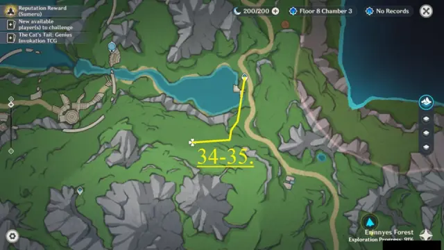 Fontaine Wolfhook Farming Route Map