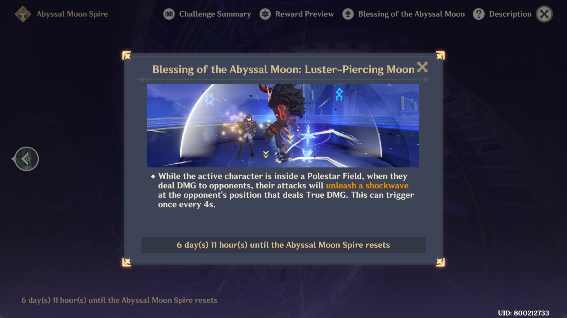 Genshin Impact Blessing of the Abyssal Moon