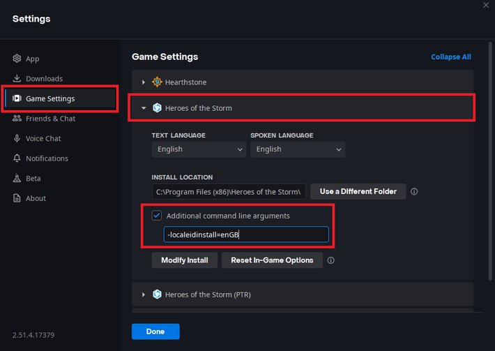 Default Region (Launcher)
