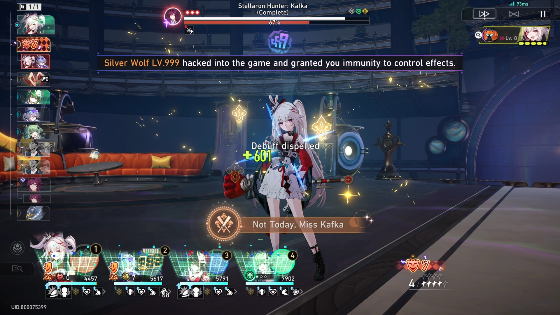 Not Today, Miss Kafka achievement