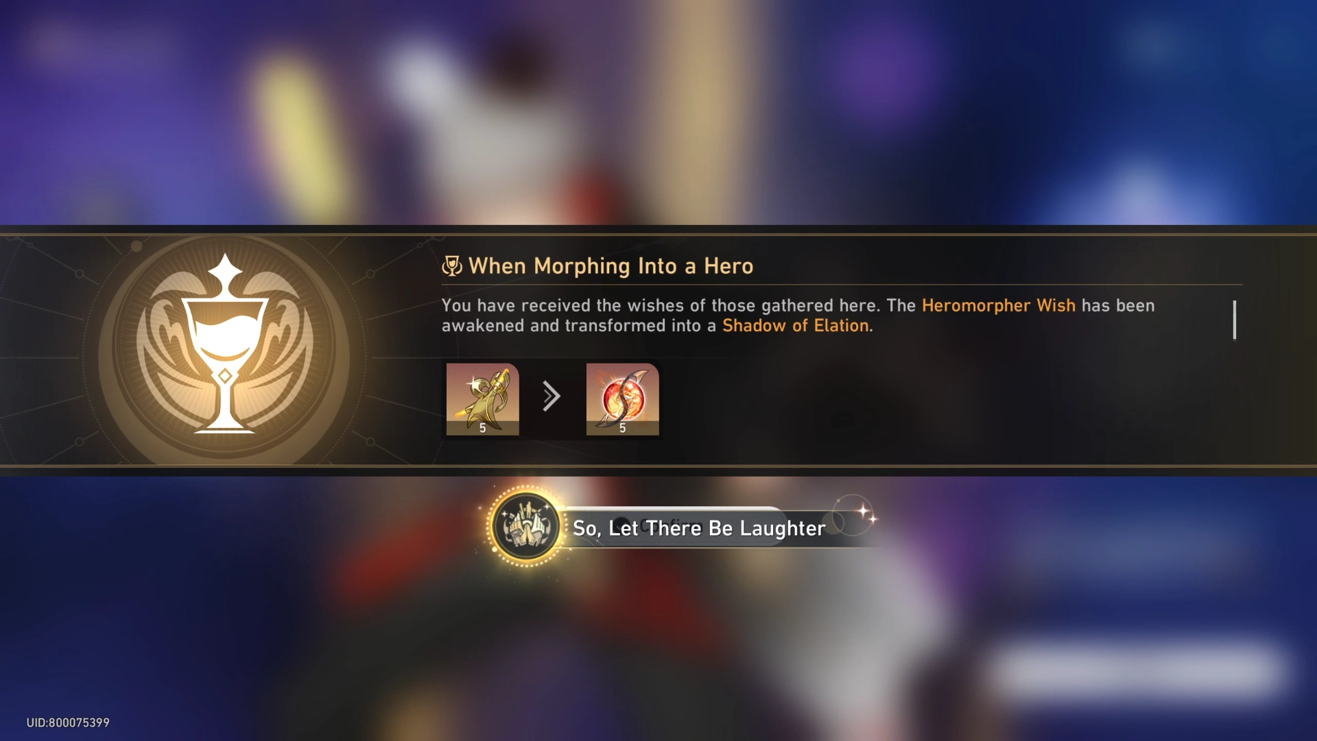 So, Let There Be Laughter achievement