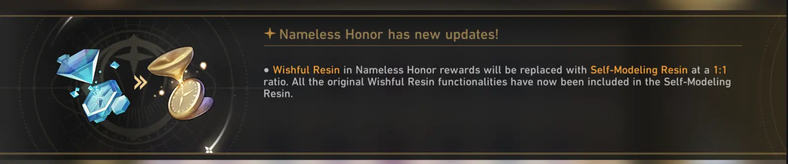 Battle Pass Material Update for Nameless Honor