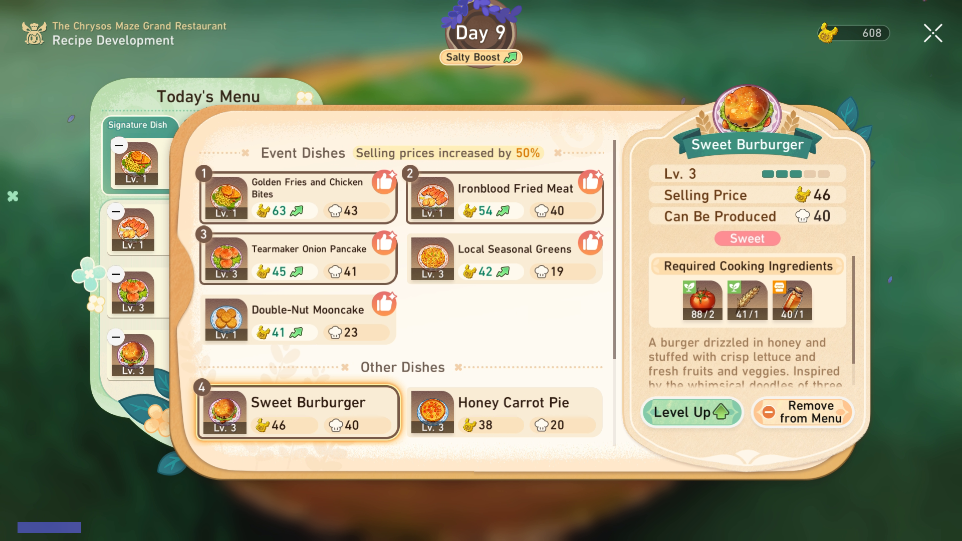 Recipe Development