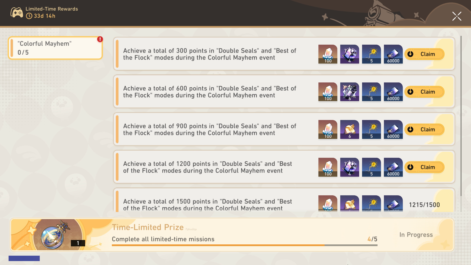 Colorful Mayhem Rewards