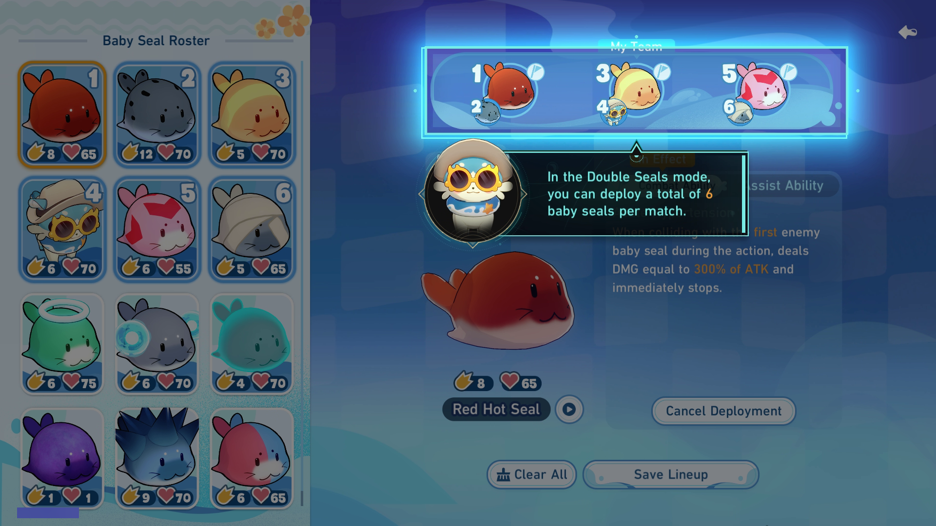 Seal Slammers Team Setup