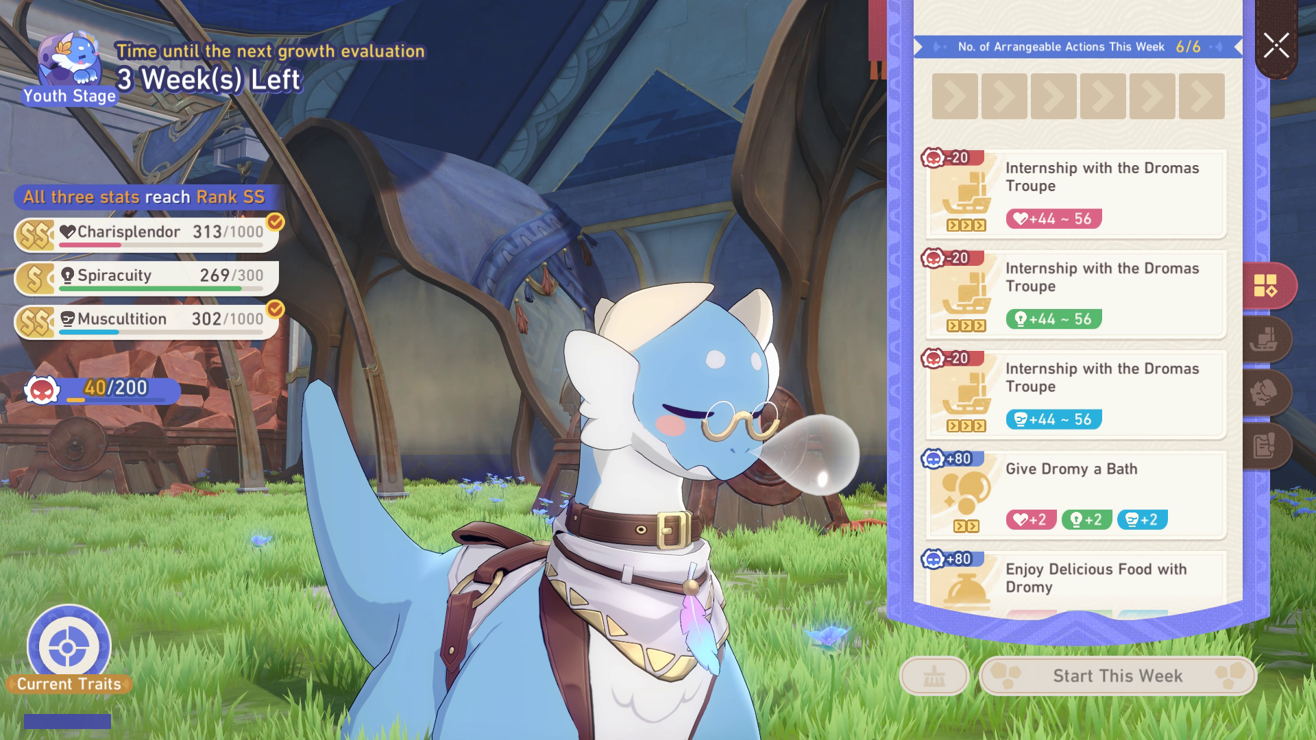 Building Dromas's Stats