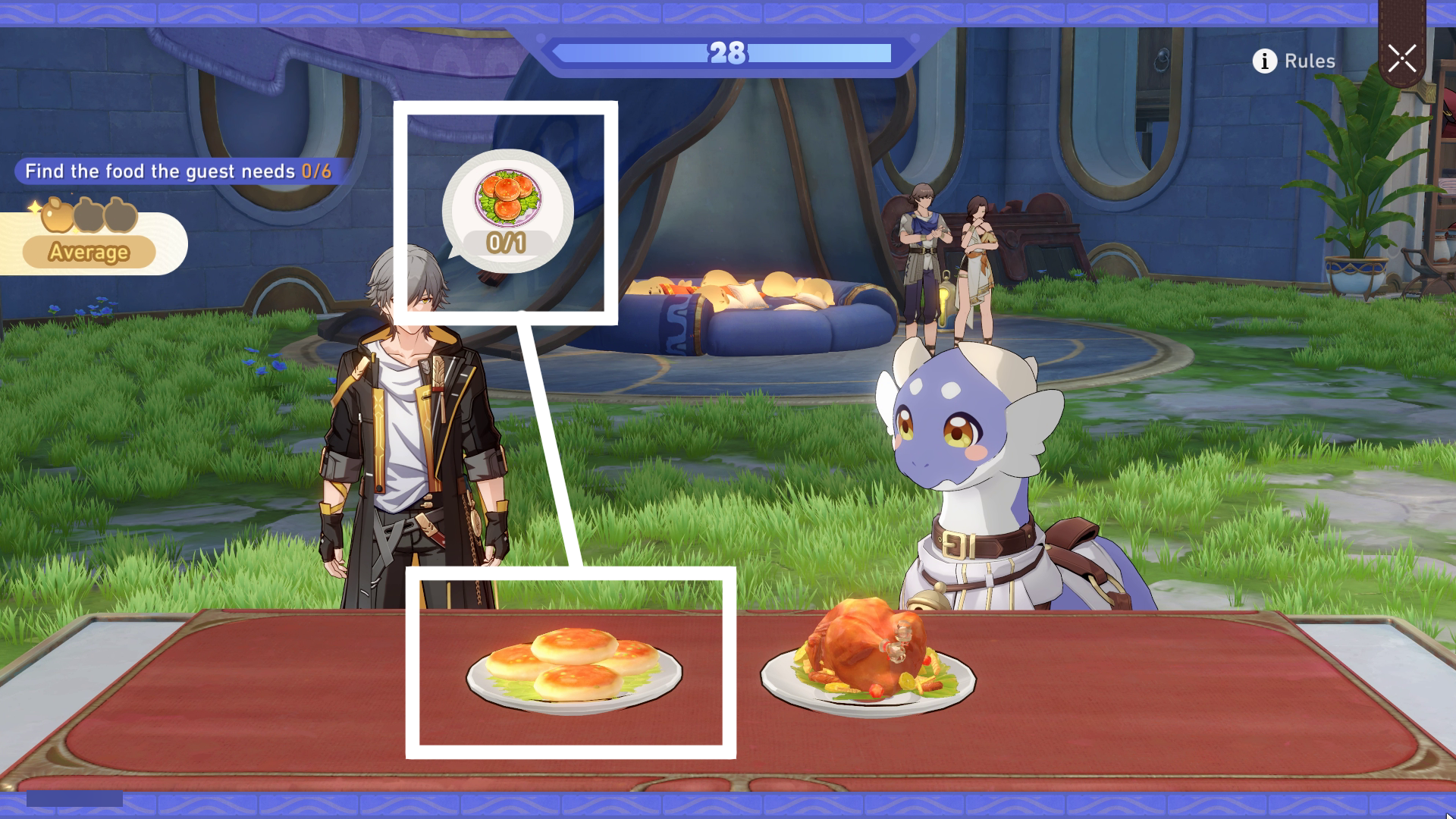 Serving Food to Guests