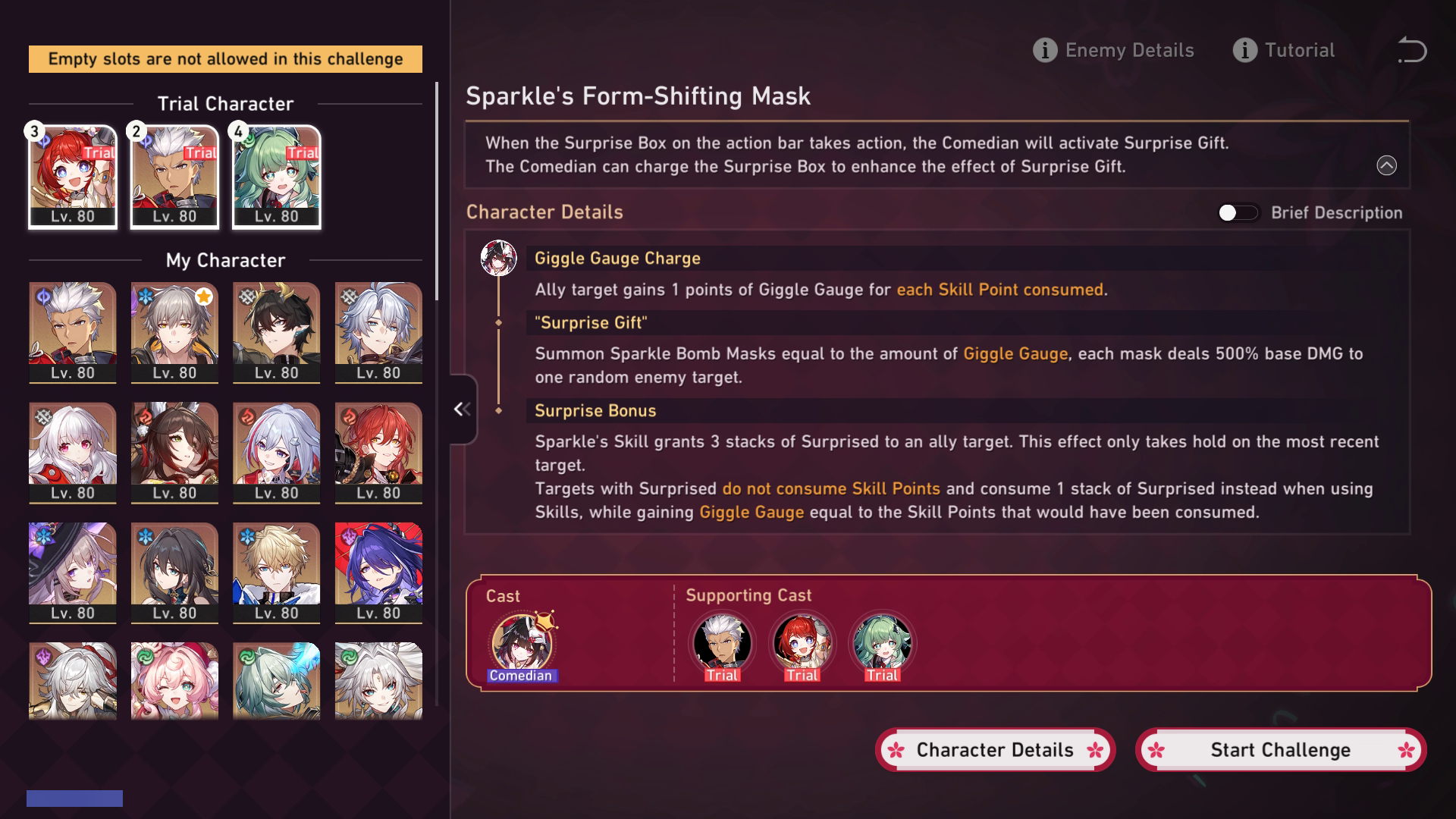 Challenge Stage Team Setup