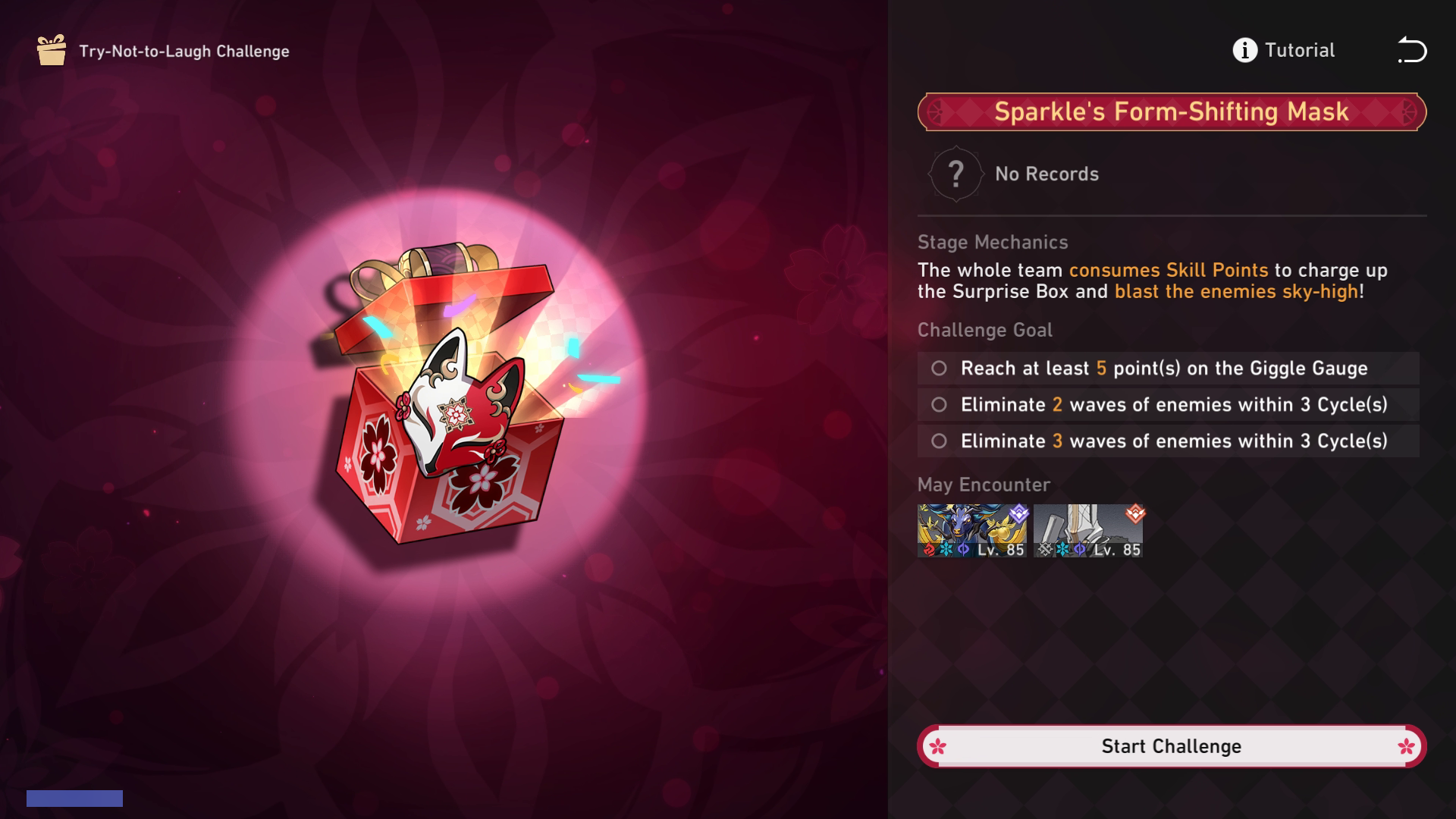 Challenge Stage Info