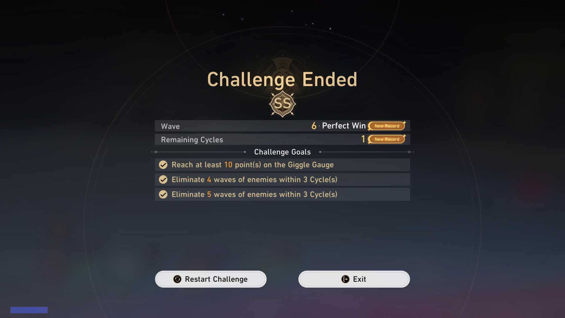 Challenge Stage Scoring