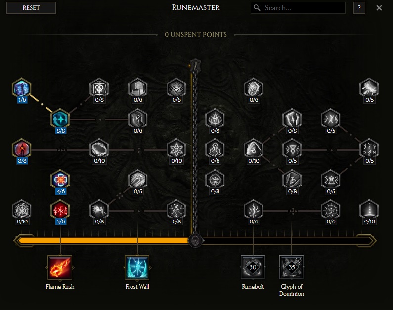 Runemaster Passive Tree