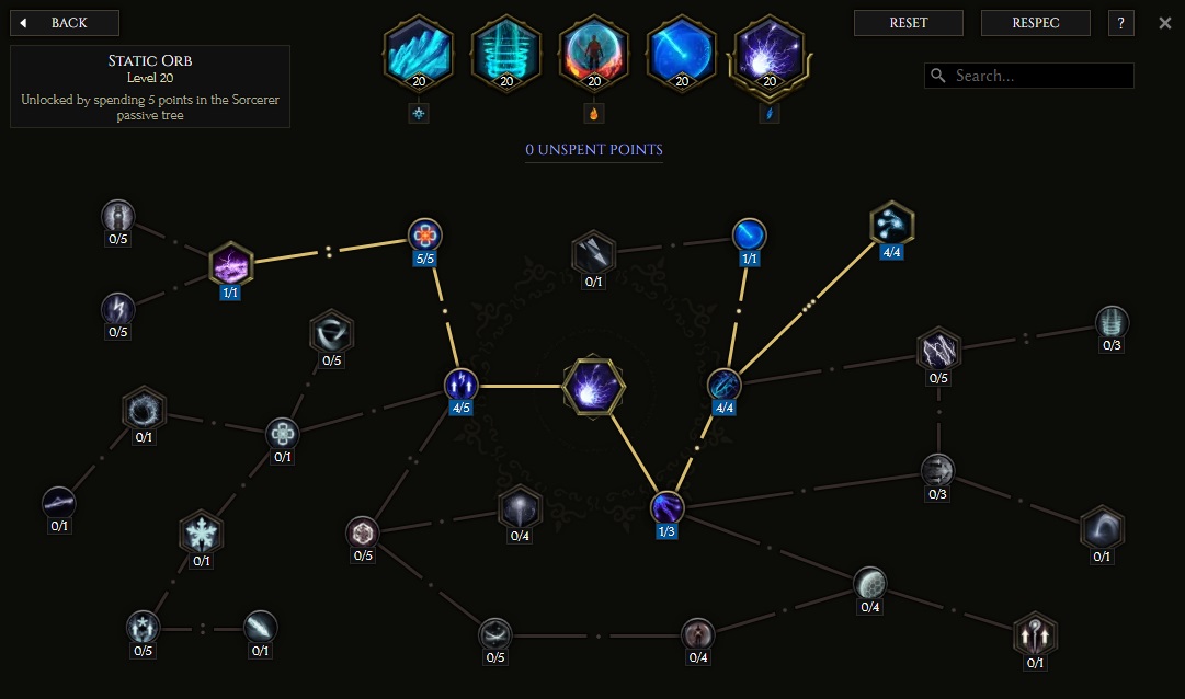 Static Orb Skill Tree