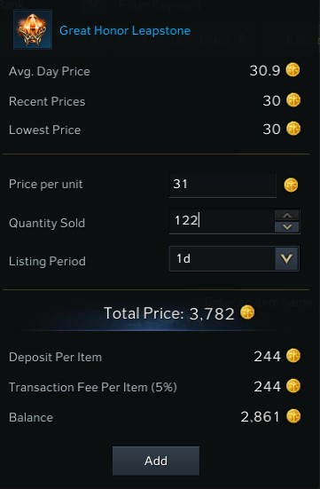 Auction House Fee