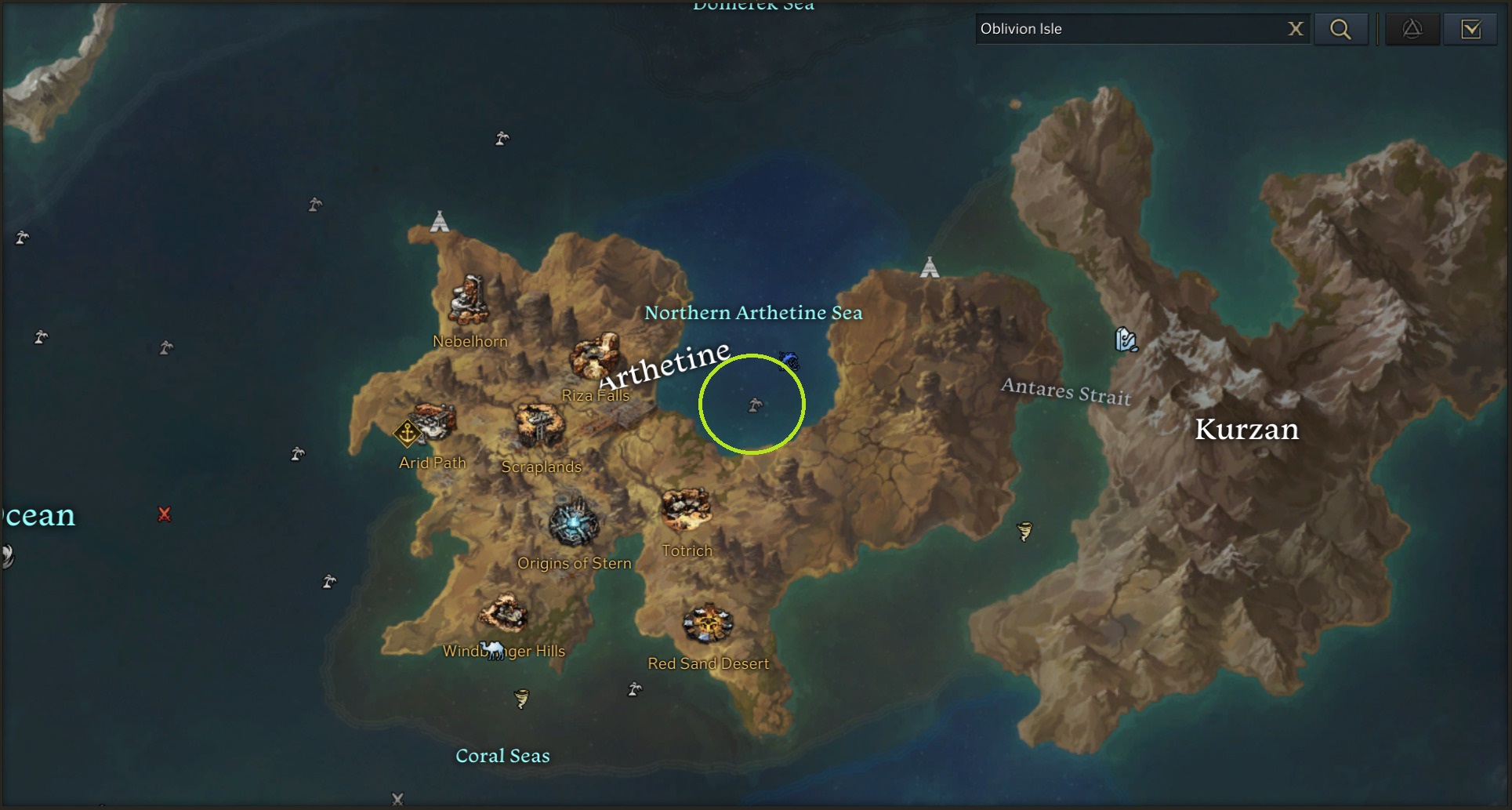 Oblivion Isle Location Lost Ark