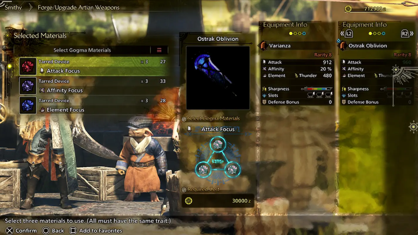 Gogma Artian Weapons Crafting in Monster Hunter Wilds