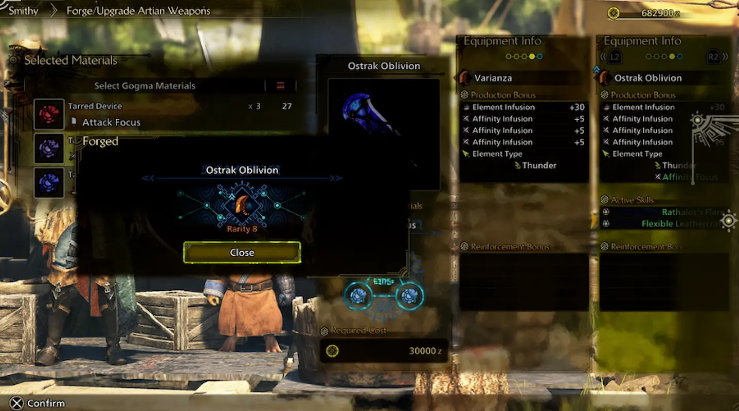 Gogma Artian Weapons Result in Monster Hunter Wilds