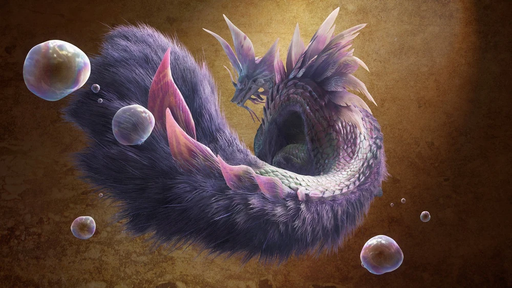 Mizutsune Art in Monster Hunter Wilds