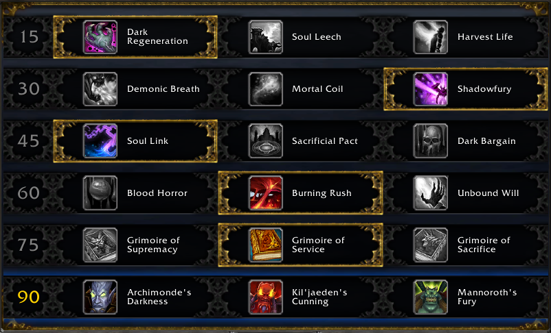 Demonology Warlock Leveling Talents