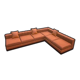 Orange Sofa — L-Shaped in Neverness to Everness