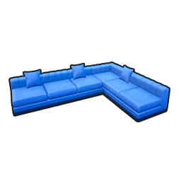 Blue Sofa - L-Shaped in Neverness to Everness