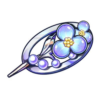 Blue Dew Flower Brooch in Neverness to Everness