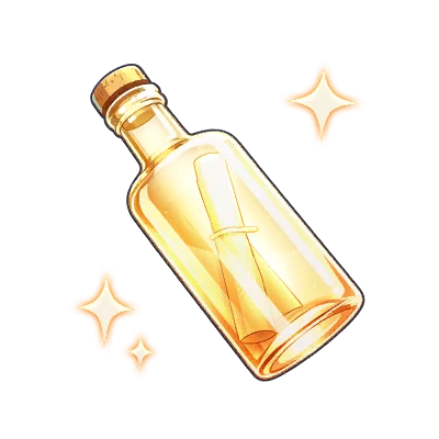 Golden Message Bottle in Neverness to Everness
