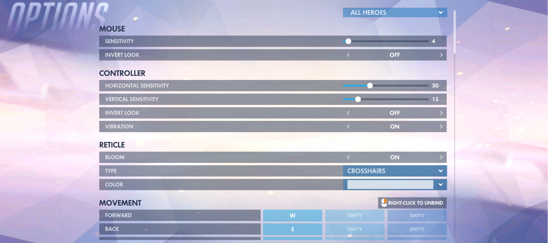 pro player settings overwatch