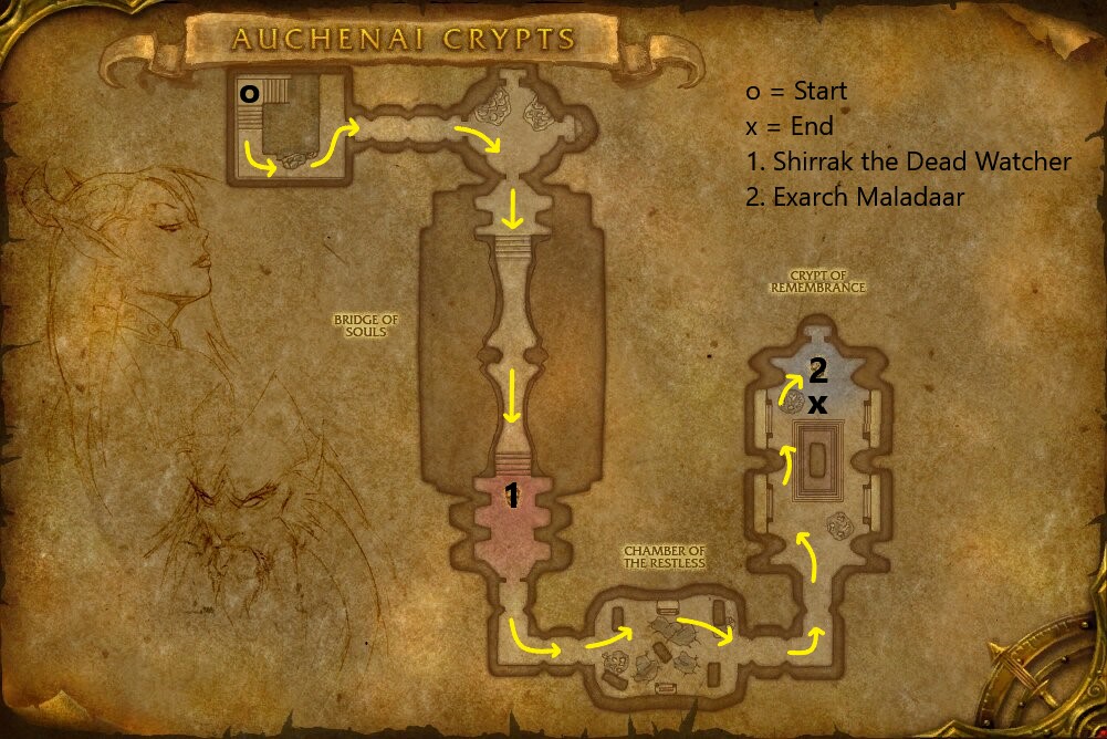 Auchenai Crypts layout