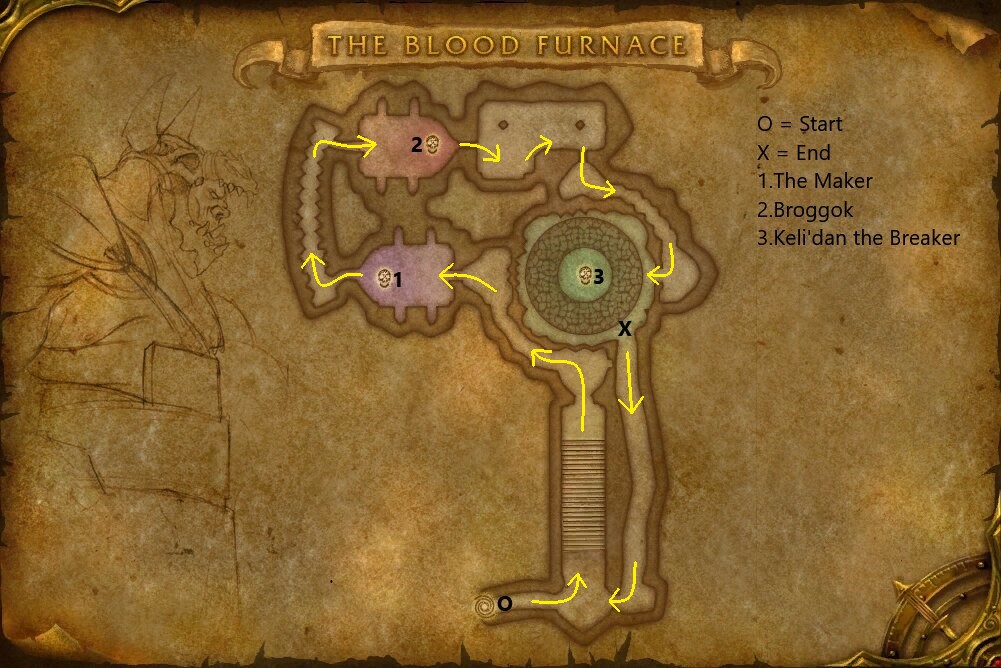 The Blood Furnace layout