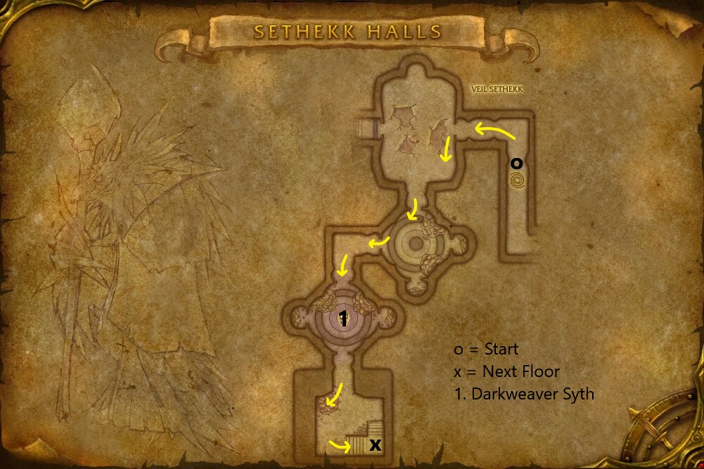 Sethekk Halls layout