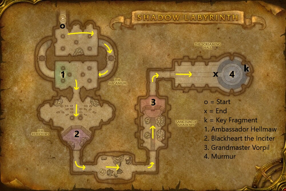 Shadow Labyrinth layout