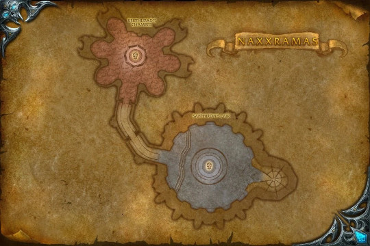 WotLK Classic Naxxramas Upper Necropolis Map