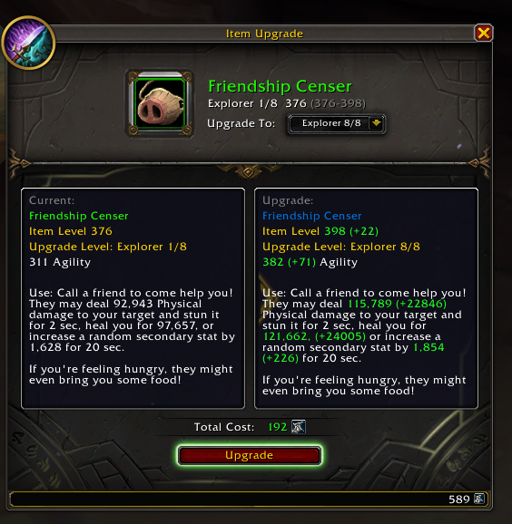 World of Warcraft Gear Upgrading Guide World of Warcraft Icy Veins