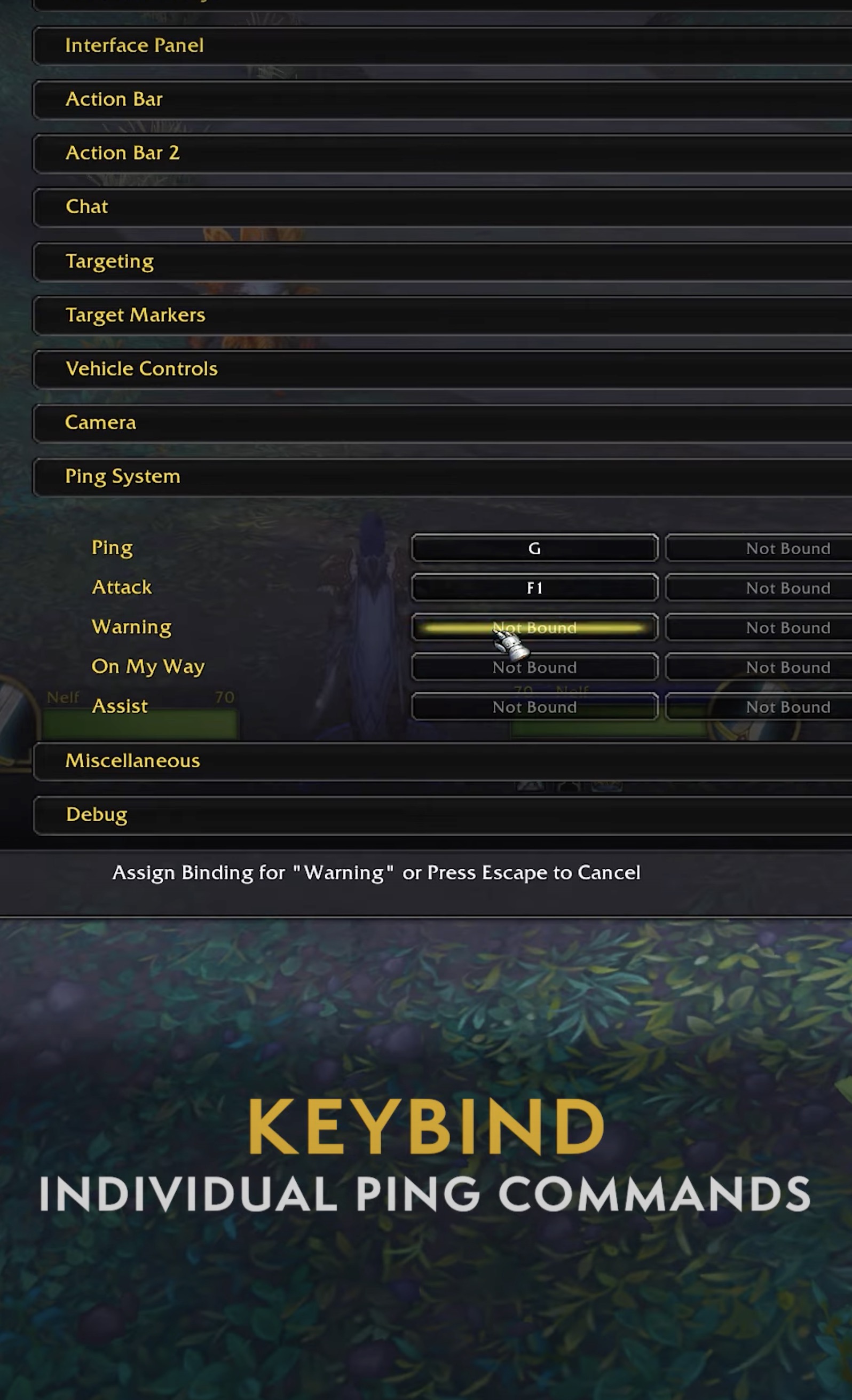 Ping Keybinds