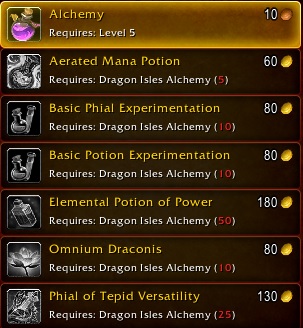 Alchemy in Dragonflight