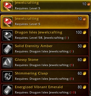 Jewelcrafting in Dragonflight