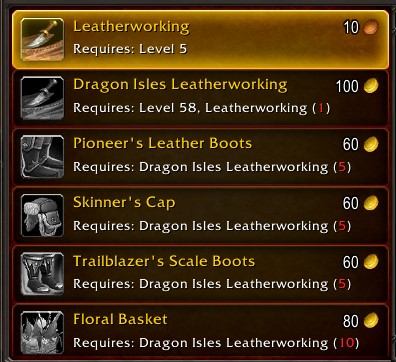 Leatherworking in Dragonflight